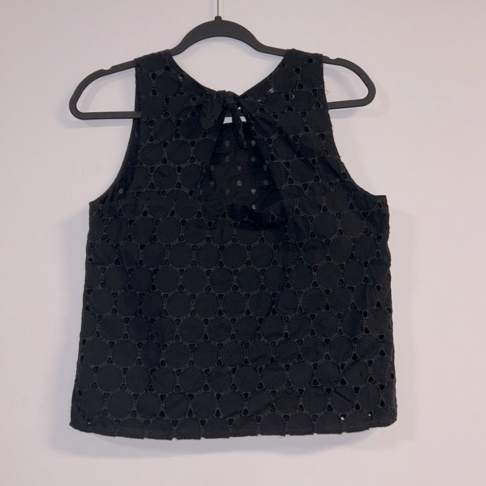 Banana Republic Black loose fit blouse with cutout back - Picture 3 of 10